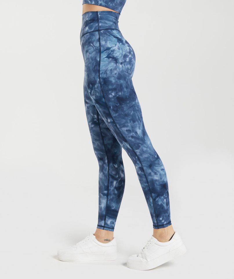 Legginsy Gymshark Elevate Damskie Niebieskie | PL 128KSI